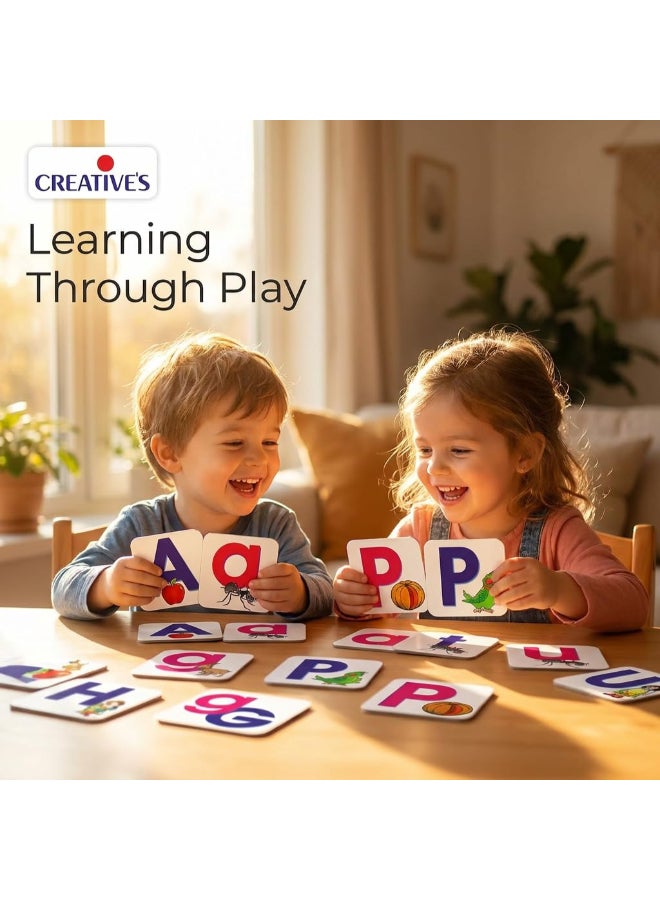 Creative's Creative’s Smart ABC Memory Game for Preschool Kids – Match Upper & Lowercase Alphabet Letters – Educational Flash Cards Game for Toddlers, Early Learning Toys for Boys & Girls – Ages 4 & Up - Image 4