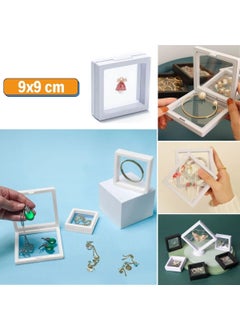 Buffer ® 9 x 9 cm Stand 3D Jewelry Ornament Souvenir Collection Storage Box Transparent Film Frame  - Image 1