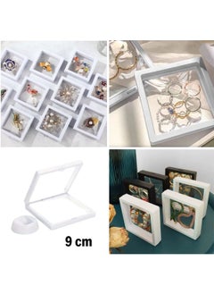 Buffer ® 9 x 9 cm Stand 3D Jewelry Ornament Souvenir Collection Storage Box Transparent Film Frame  - Image 4