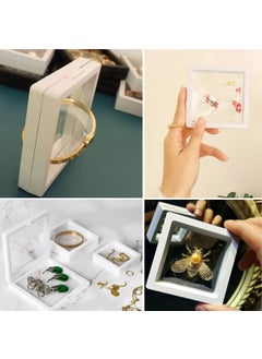 Buffer ® 9 x 9 cm Stand 3D Jewelry Ornament Souvenir Collection Storage Box Transparent Film Frame  - Image 2