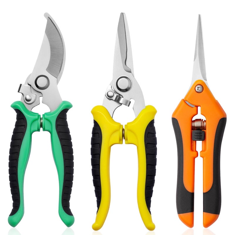 Drametic+ Garden Pruning Shears 3 Pack Gardening Shears Garden Scissors Stainless Steel Plant Flower Scissors Clippers Pruning Shears tijeras de jardinerÃ­a - Image 1