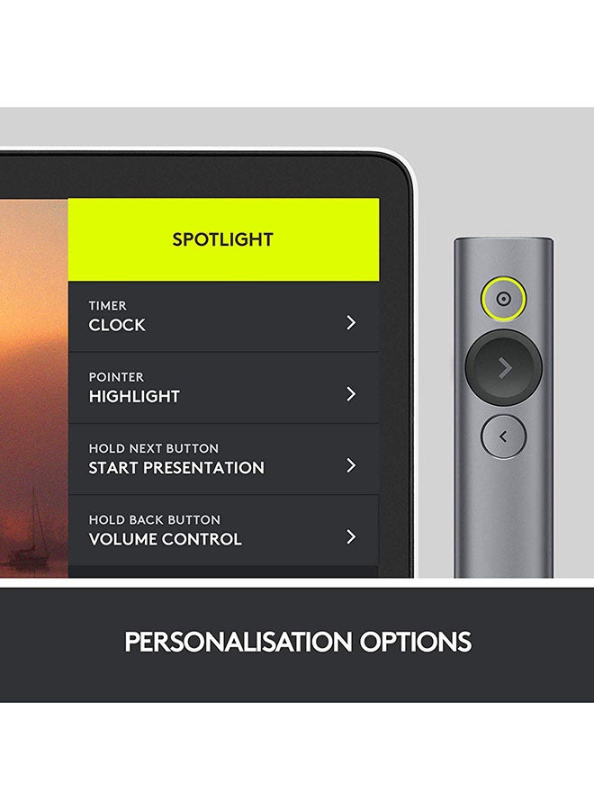 Logitech Spotlight Presentation Remote Grey - Image 4