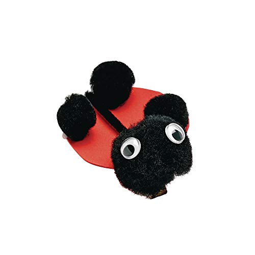 Colorations Black Super Fluffy Soft Acrylic Single Color Pom Poms, Set of 100, 3 Sizes, Resealable Bag, for Kids, Arts & Crafts, DIY Crafts, Hobby Supplies, Creative Craft DIY Material, Quality - POMBK - Image 4