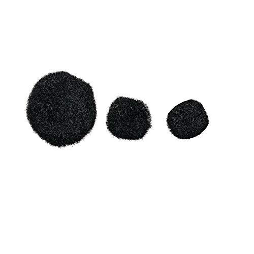 Colorations Black Super Fluffy Soft Acrylic Single Color Pom Poms, Set of 100, 3 Sizes, Resealable Bag, for Kids, Arts & Crafts, DIY Crafts, Hobby Supplies, Creative Craft DIY Material, Quality - POMBK - Image 3