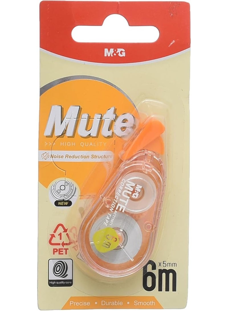 M&G Mute Correction Tape 6m x 5mm for Quiet, Precise Error Correction, Assorted Colors - Image 4