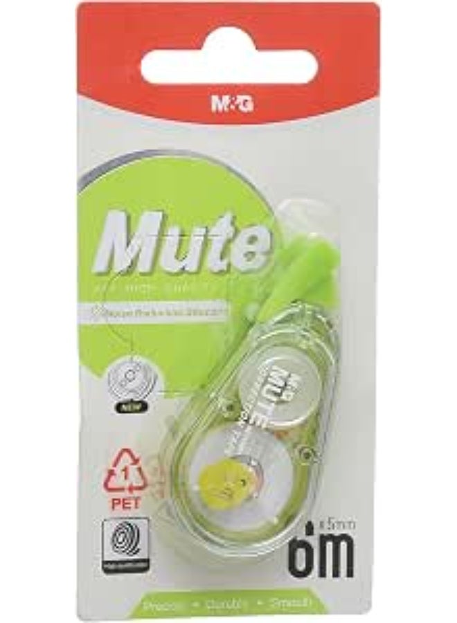 M&G Mute Correction Tape 6m x 5mm for Quiet, Precise Error Correction, Assorted Colors - Image 2