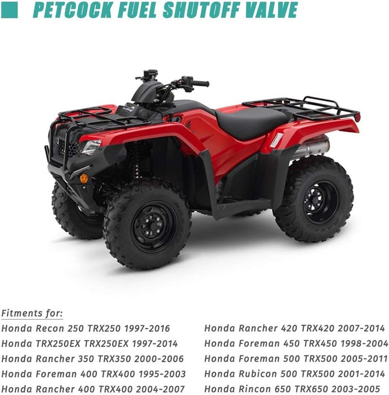 Apeixoto Fuel Petcock Gas Tank ON OFF Valve for Honda ATVs - Image 5