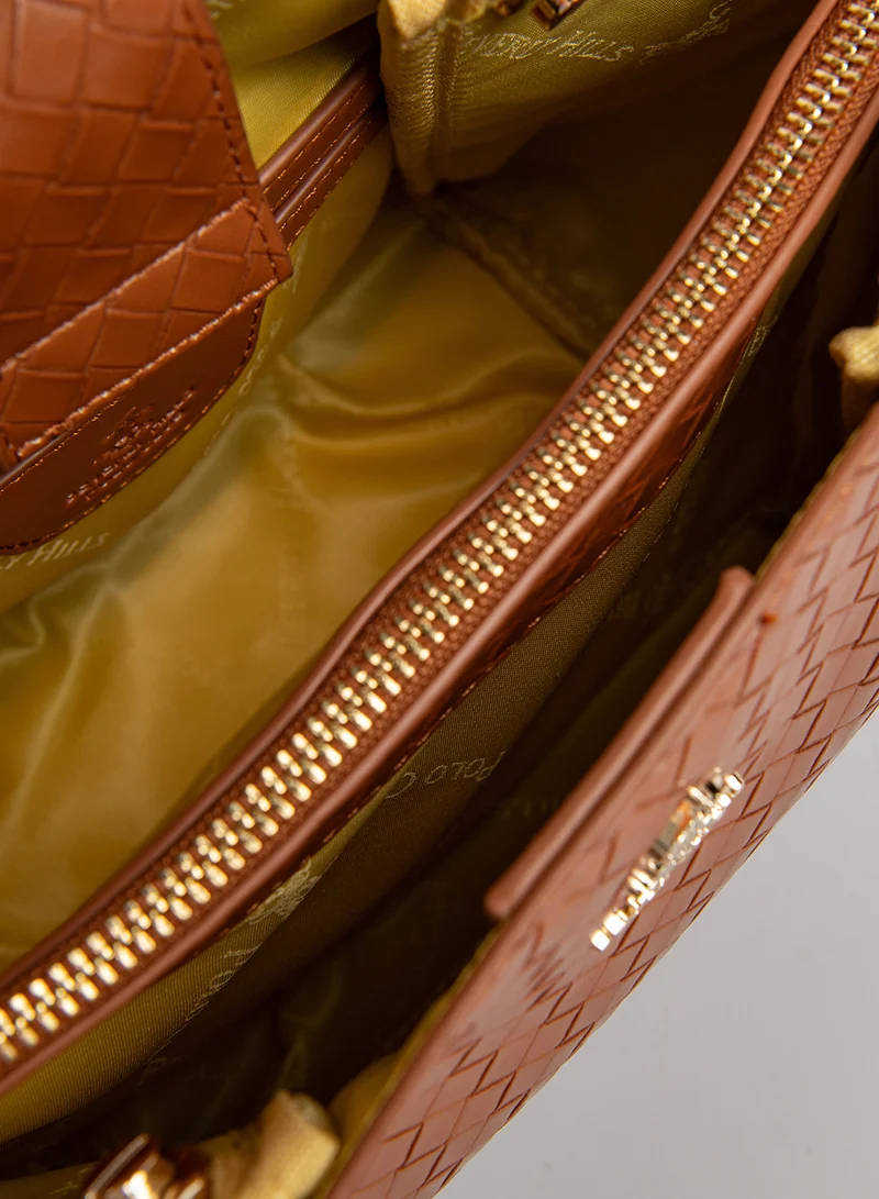 BEVERLY HILLS POLO CLUB Textured Structured Handheld Tote Bag