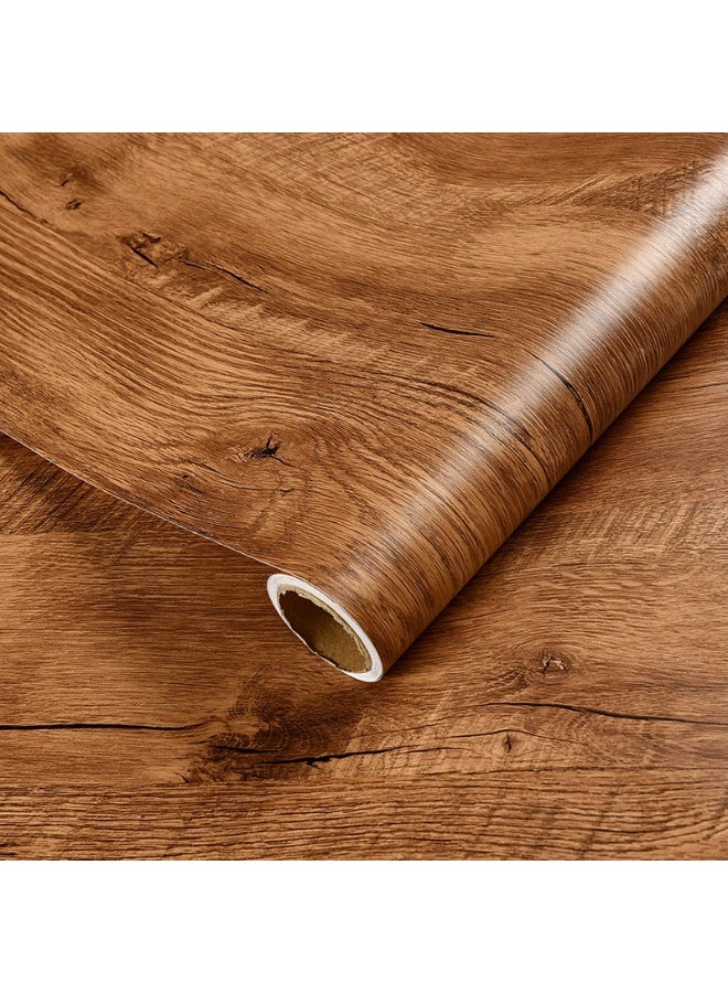 Anna 20cm x 10m Waterproof Moisture-Proof Oil-Resistant Self-Adhesive Faux Wood Grain Wallpaper for Home Renovation - Image 1