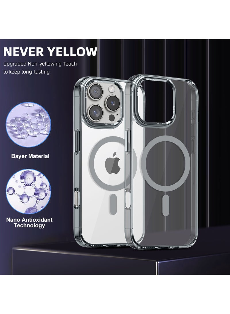 ICARLUS For Apple iPhone 16 Pro Case Compatible with MagSafe TPU+PC Anti-Scratch Cover - Gray - Image 1