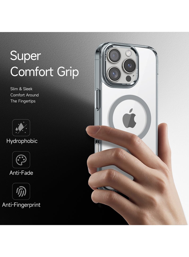 ICARLUS For Apple iPhone 16 Pro Case Compatible with MagSafe TPU+PC Anti-Scratch Cover - Gray - Image 5