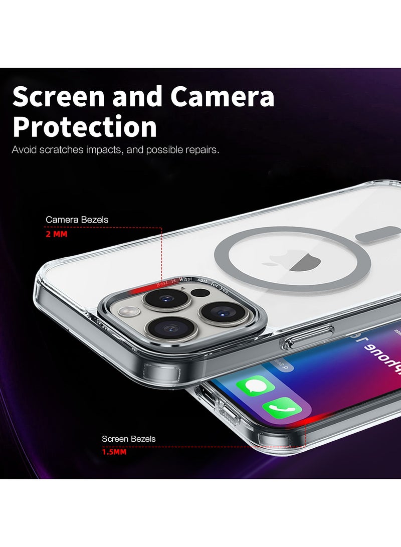 ICARLUS For Apple iPhone 16 Pro Case Compatible with MagSafe TPU+PC Anti-Scratch Cover - Gray - Image 4