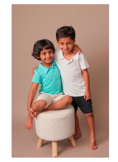 أنفي بيبي Bamboo Spandex Polo T-Shirt- Aqua  - Image 4