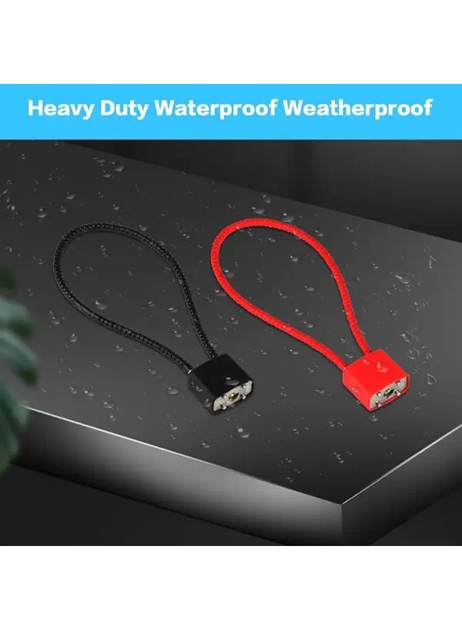 2pcs Black And Red Steel Cable Padlock 15 Inch With 6 Keys For Outdoor Security - Image 5