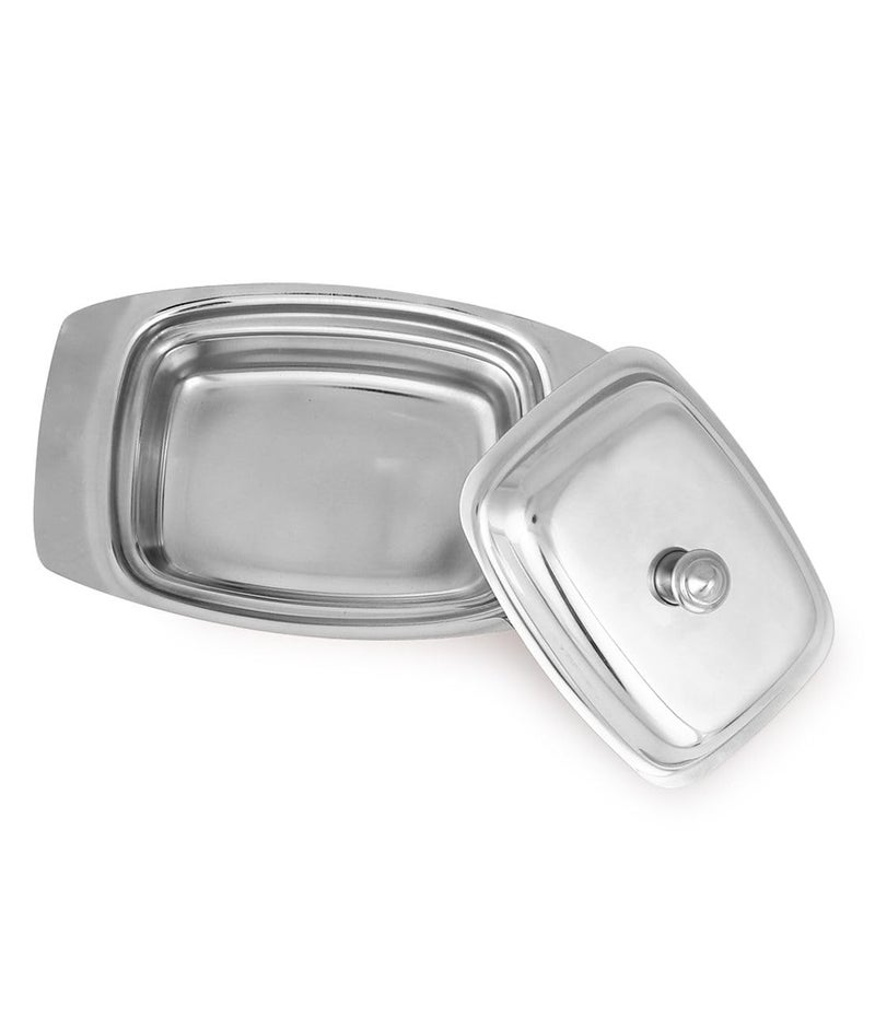 Dynore Stainless Steel Butter Box Container, Dish/Butter Pot with Lid 250 Gram - Image 3