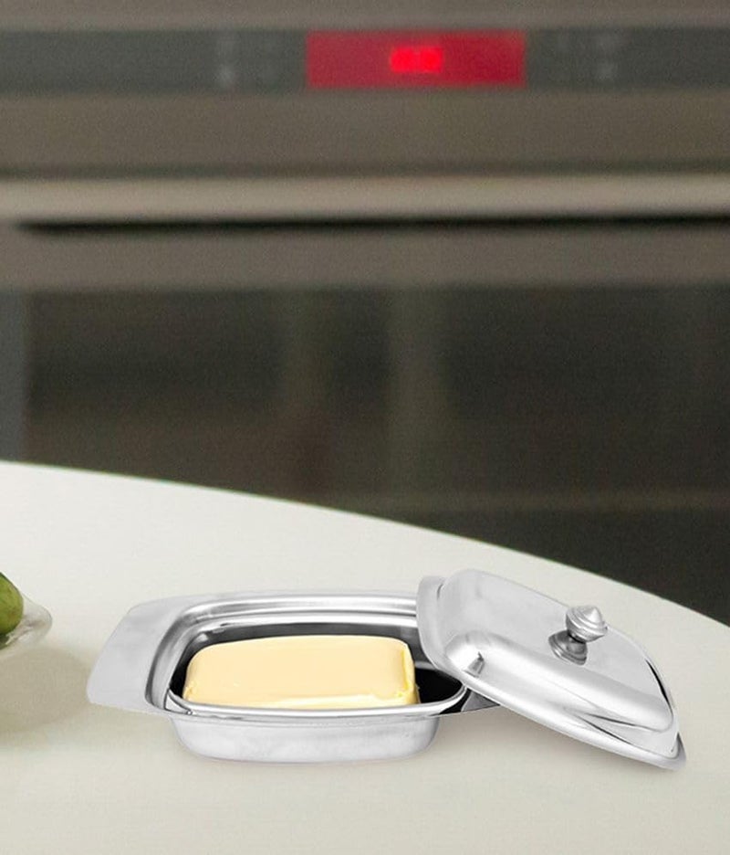 Dynore Stainless Steel Butter Box Container, Dish/Butter Pot with Lid 250 Gram - Image 4