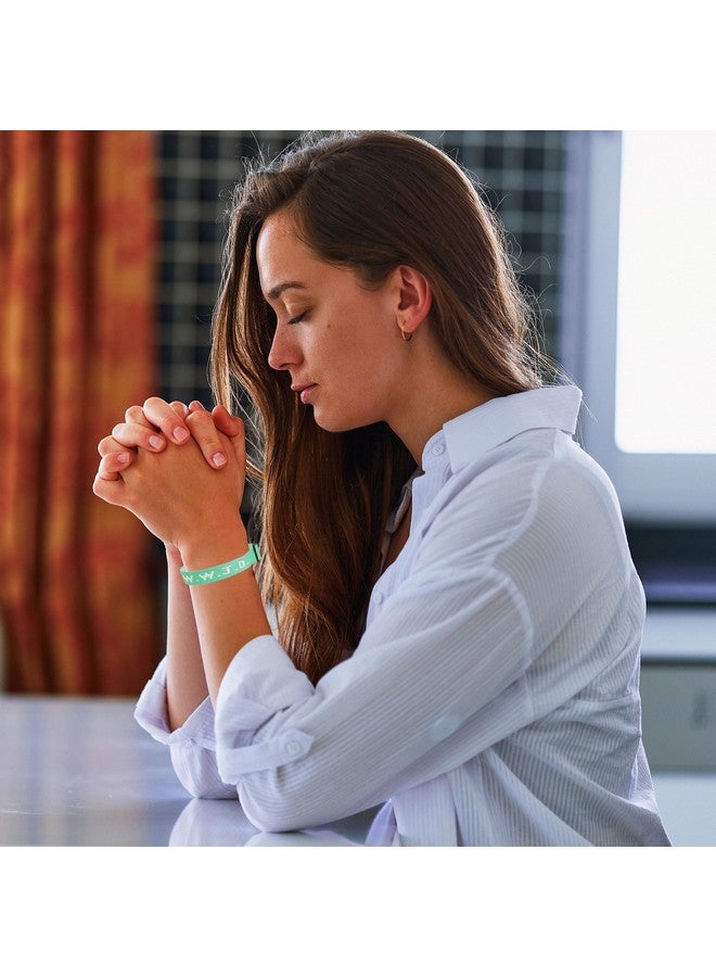 SKYFUN Wwjd Bracelets Webbing What Would Jesus Do Bracelet For Men Women Adjustable Christian Woven Wristbands Bulk Religious Jewelry Accessories, 1Pc Mint Green - Image 4