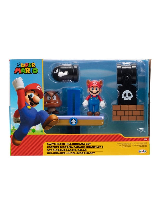 Super Mario Nintendo 2.5" Switchback Hill Diorama Set - Image 5