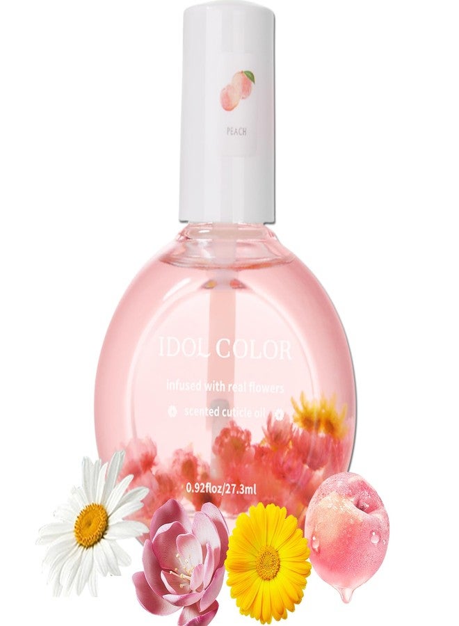 Rosarden Peach Scented Cuticle Oil, Cuticle Oil with Flowers, Cuticle Oil for Nails, Brush Cuticle Oil for Nail, Nourishing Oil for Nails and Cuticles, 0.92FlOz - Image 1