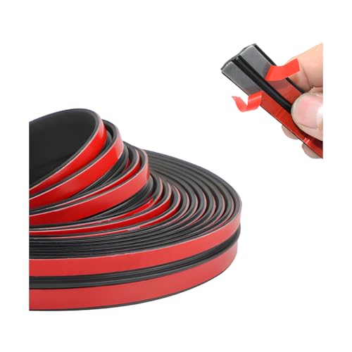 BESULEN 164 Ft Car Windshield Weather Stripping 14mm T Shape Adhesive Rubber Seal Strip Auto Sunroof Sealing Gasket Front Rear Windshield Trim Stripping Leak Sound Proofing Weatherstrip - Image 1