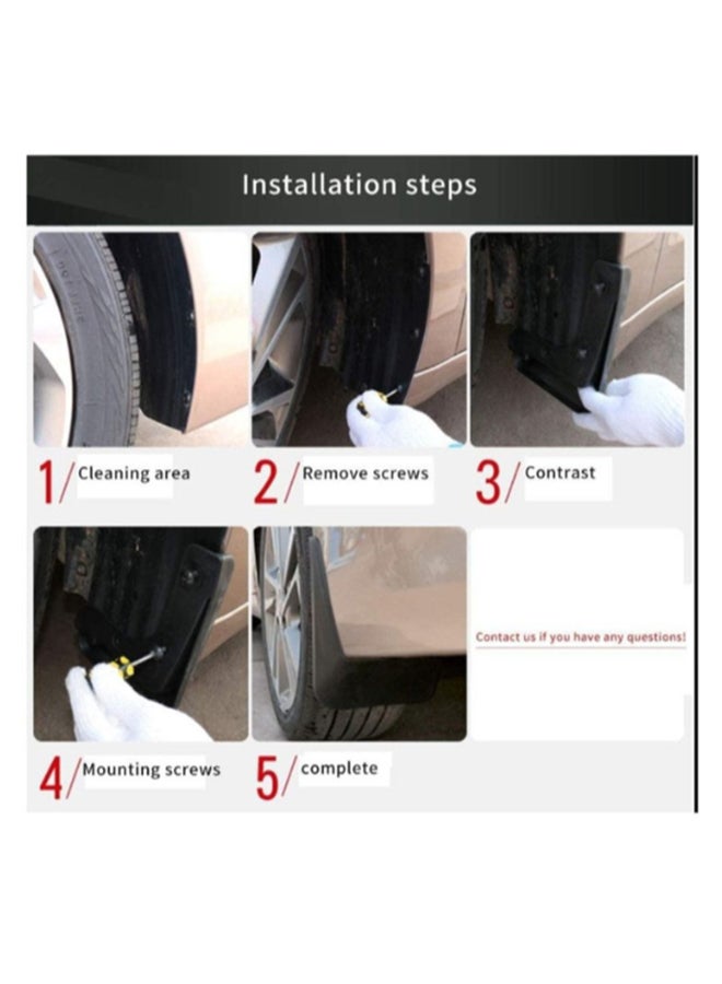 Toyota Hilux Double Mud Flaps 2016 - 2023 Fender Splash Guards Durable Protection and Easy Fit - Image 3