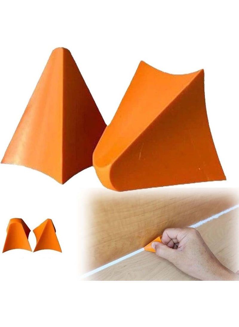 سيوسي 2-Piece Silicone Caulking Tool, Seam Finishing Kit, Grout Spreader with 4 Interchangeable Tips, Professional Caulk Smoother for Kitchen Renovation, Bathroom Tiling, Tile Edge Sealing(3x6/10x16mm) - Image 1