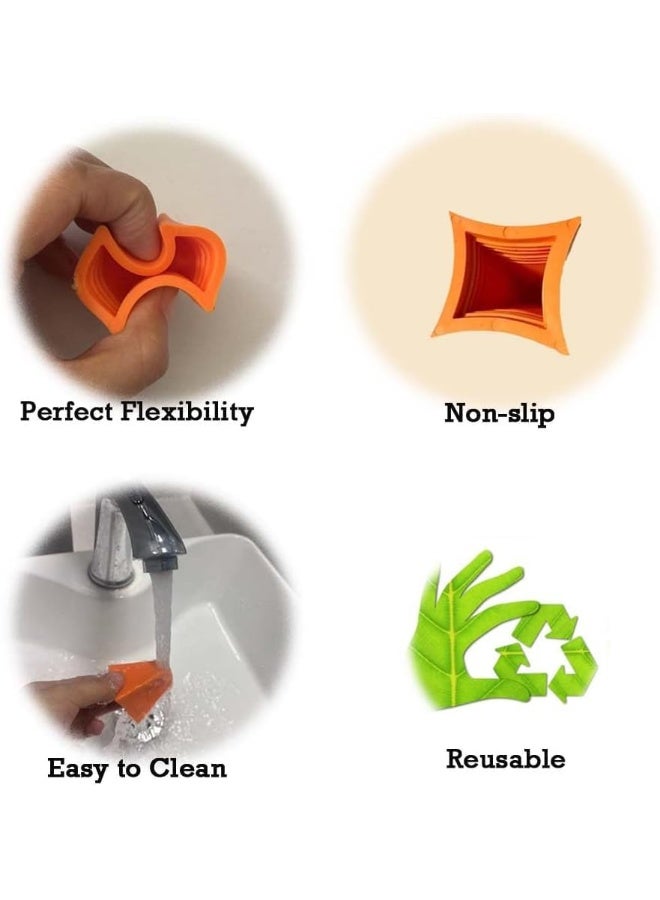 سيوسي 2-Piece Silicone Caulking Tool, Seam Finishing Kit, Grout Spreader with 4 Interchangeable Tips, Professional Caulk Smoother for Kitchen Renovation, Bathroom Tiling, Tile Edge Sealing(3x6/10x16mm) - Image 2