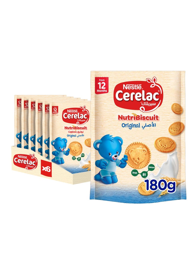 Cerelac Nutribiscuit Original Bag 6 x 180g - Image 1