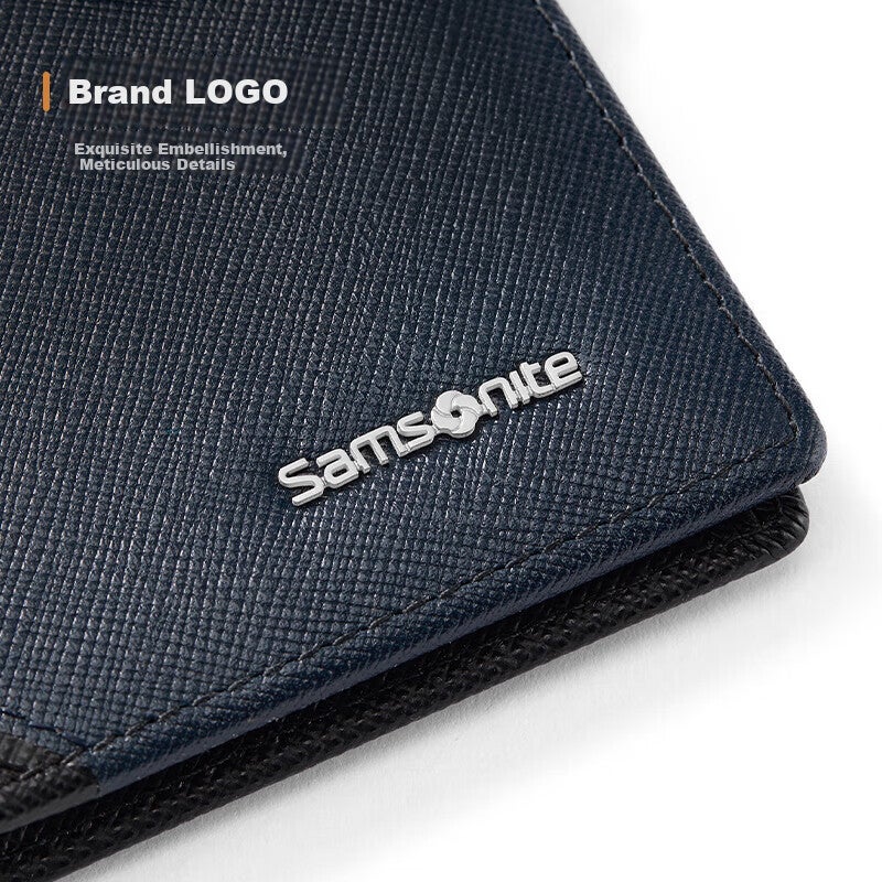 JD Jing Zao Samsonite Multifunctional Leather Card Holder Passport Wallet Business Card Coin Purse Gift Box Birthday Present TK6 - Image 5