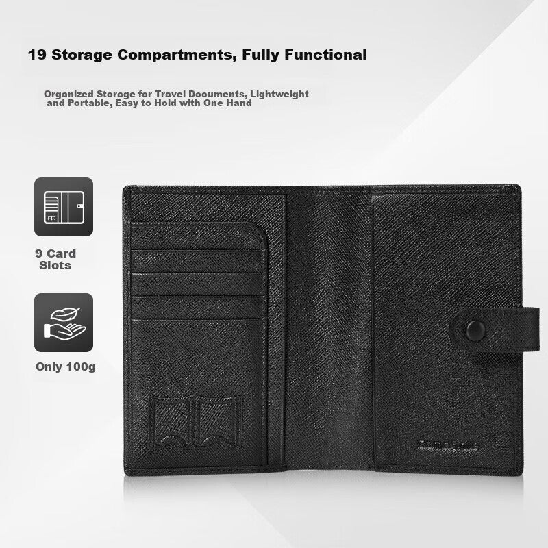 JD Jing Zao Samsonite Multifunctional Leather Card Holder Passport Wallet Business Card Coin Purse Gift Box Birthday Present TK6 - Image 2