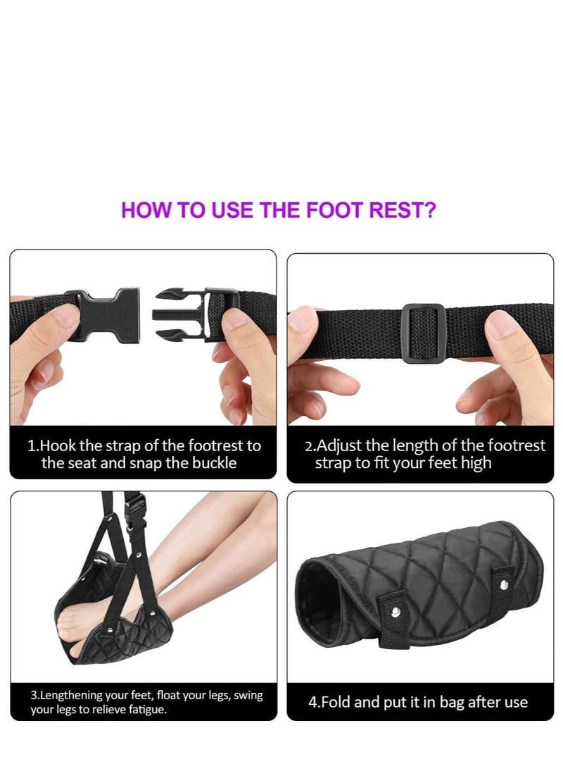 TRASSLE Airplane Foot Rest, Perfect Airplane Travel Essentials, Portable Foot Hammock Airplane Plane Travel Accessorie, Long Flight Essentials, Relax your feet & Leg Airplane Foot Hammock - Image 4