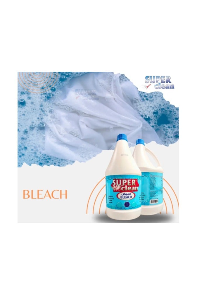 Superclean Bleach 4 Ltr (1 Gallon) – Powerful Disinfectant & Whitening Solution – Kills 99.9% Germs – Best Bleach Cleaner in UAE - Image 3