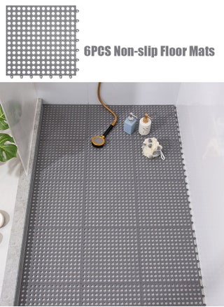 6PCS Anti-Skid Mats Gray
