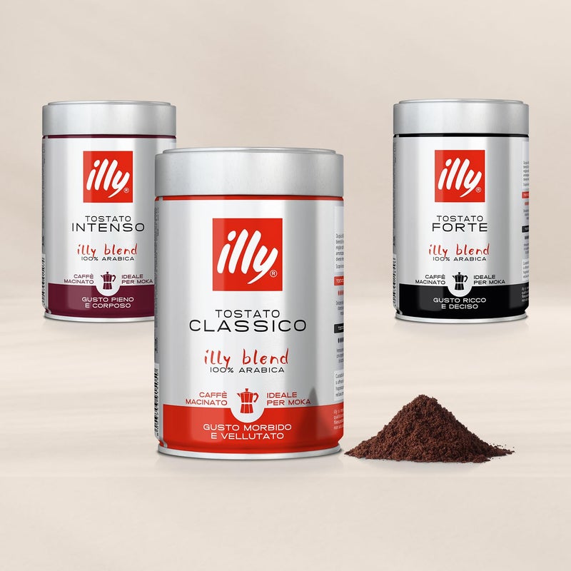 Illy Dark Roast Ground Coffee (For Filter Coffee) - 250 Gram|Can - Image 3