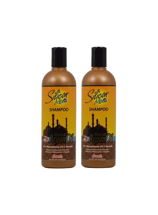 Silicon Mix Moroccan Argan Oil Shampoo 16oz "Pack of 2"