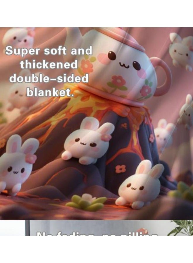general Flannel thin blanket (warm and comfortable, suitable for sleep, gaming, dust removal and sandproof) 150cm*200cm - 503 - Image 5