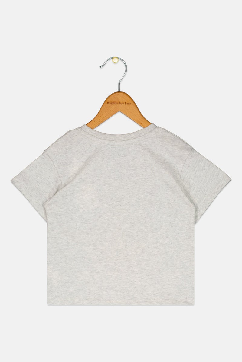 GAP تي شيرت قصير الأكمام للأطفال الأولاد بتصميم جرافيكي، رمادي فاتح - Image 2