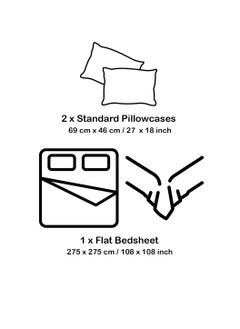 LuxHome Luxury Satin Line Bedsheet and Pillowcase Set – Hotel-Quality Breathable Cotton Bedding, Satin Finish, Soft and Luxurious – Flat Bedsheet 275x275cm with 2 Pillowcases 46x69cm, Baby Blue  - Image 3
