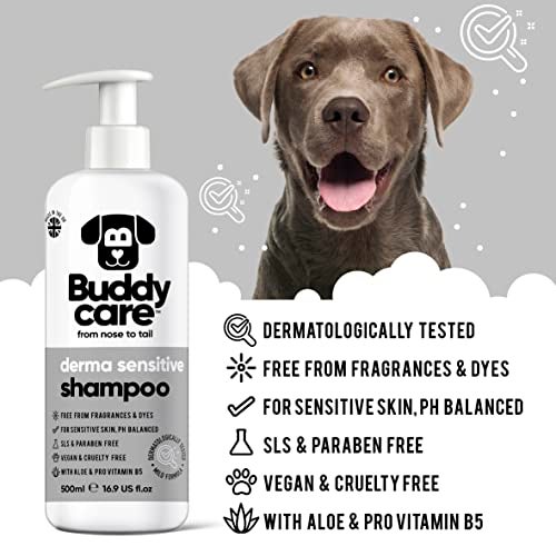 Buddycare Derma Sensitive Dog Shampoo by Buddycare Dry Skin Itchy Skin Relief for Smelly Dogs Deep Cleansing for Dogs Puppy Sensitive Skin Dog Shampoo Conditioner with Aloe Vitamin B5 1690oz - Image 3
