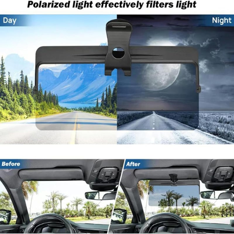 LSYZHX Car Sun Visor with Polarized Glare Protection - Universal Sun Visor Extender - Image 2