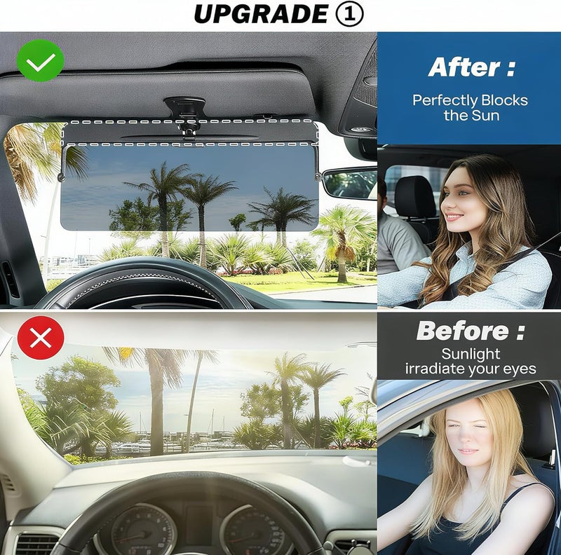 LSYZHX Car Sun Visor with Polarized Glare Protection - Universal Sun Visor Extender - Image 4