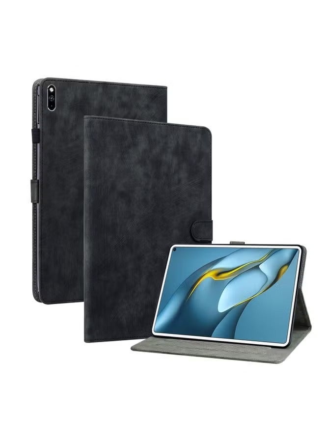 بروماس حافظة لهاتف هواوي ميت باد برو 10.8 2021/2018 حافظة تابلت من البولي يوريثان بنمط النمر باللون الأسود