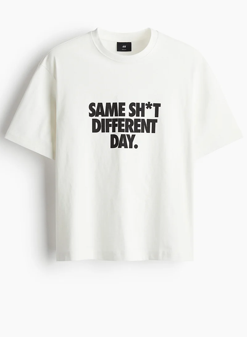 اتش اند ام Loose Fit Printed T-Shirt
