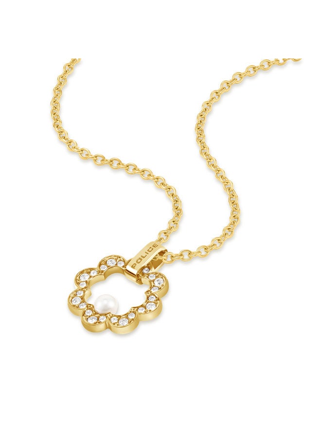 بوليس عقد ذهبي فاخر باللؤلؤ والكريستال للنساء - Image 2