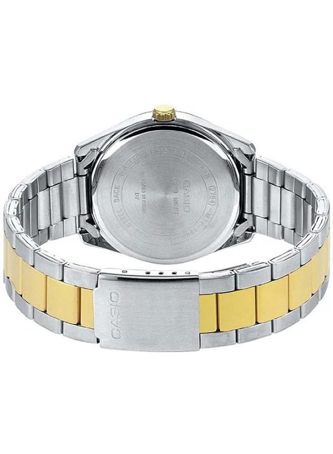 كاسيو ساعة كاسيو كوارتز للرجال، شاشة تناظرية وسوار من الفولاذ المقاوم للصدأ MTP-1302PSG-7A - Image 3