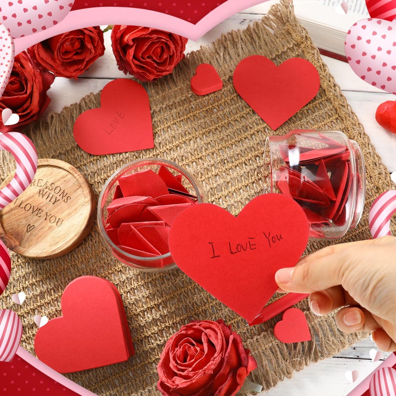 FoldTier Notes Jar Love You Because Jar with 100 Note Cards and 1 Pcs Pen, Valentines Day Anniversary Birthday Gift for Boyfriend Girlfriend Wife Husband Newlywed Gifts for the Couple(Classic) - Image 3