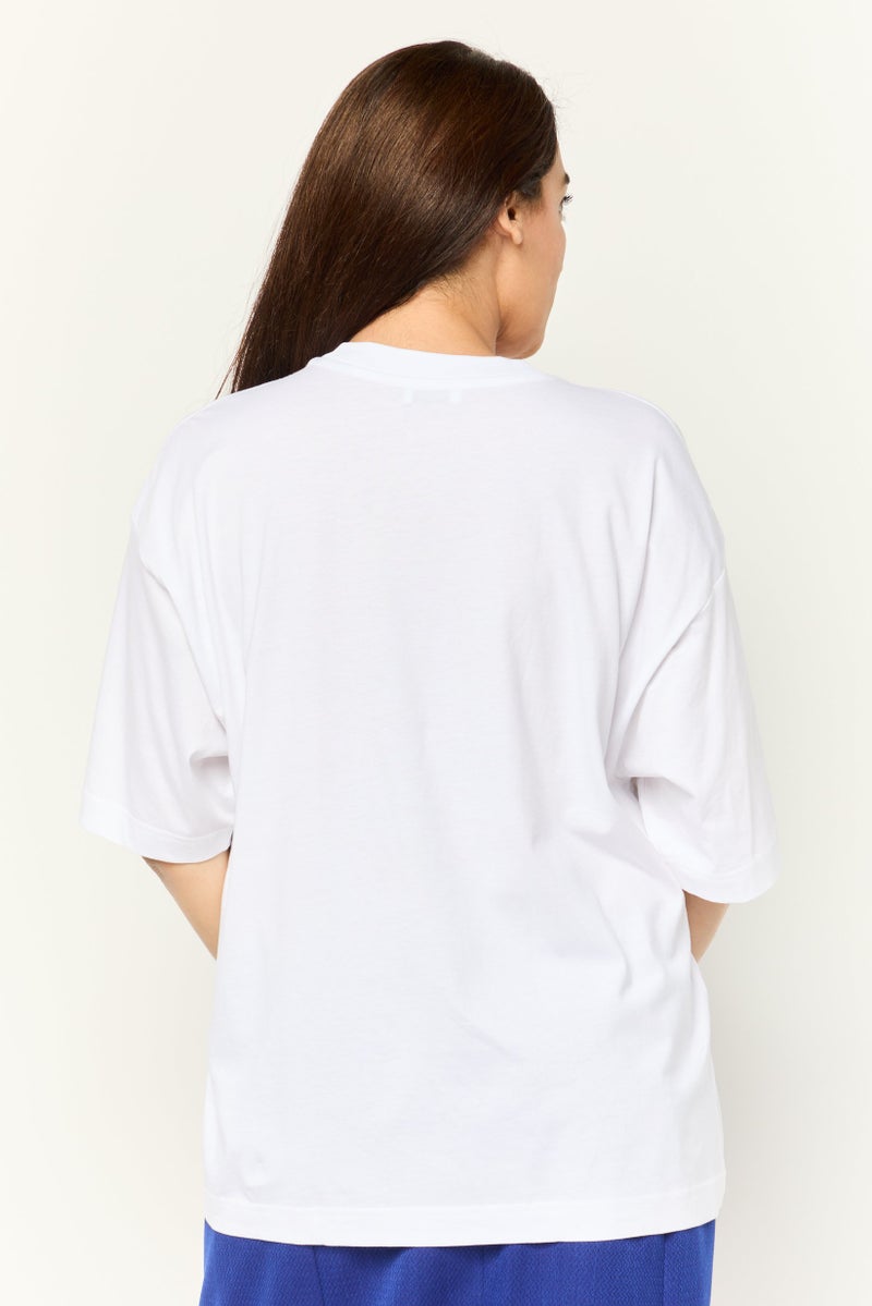 ESPRIT Women Crew Neck Short Sleeves Tie Dye T-Shirt, White - Image 4