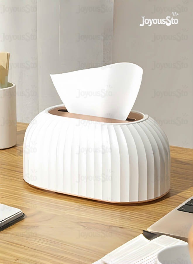 JoyousSto Tissue Box Cover Compact Tissue Storage Box for Easy Access Stylish Home for Office Car Restaurant Use Great Housewarming Present - Image 1