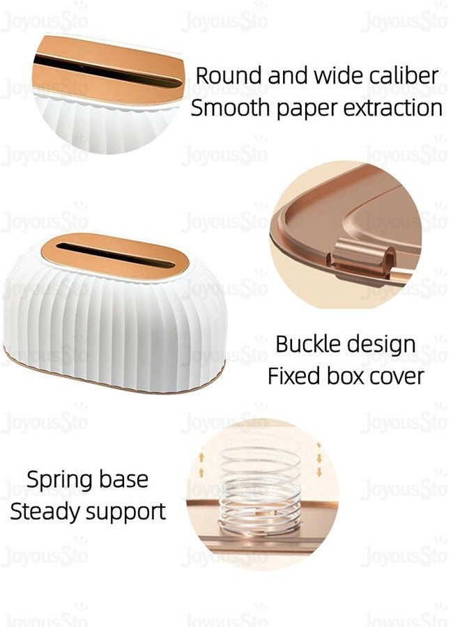 JoyousSto Tissue Box Cover Compact Tissue Storage Box for Easy Access Stylish Home for Office Car Restaurant Use Great Housewarming Present - Image 4