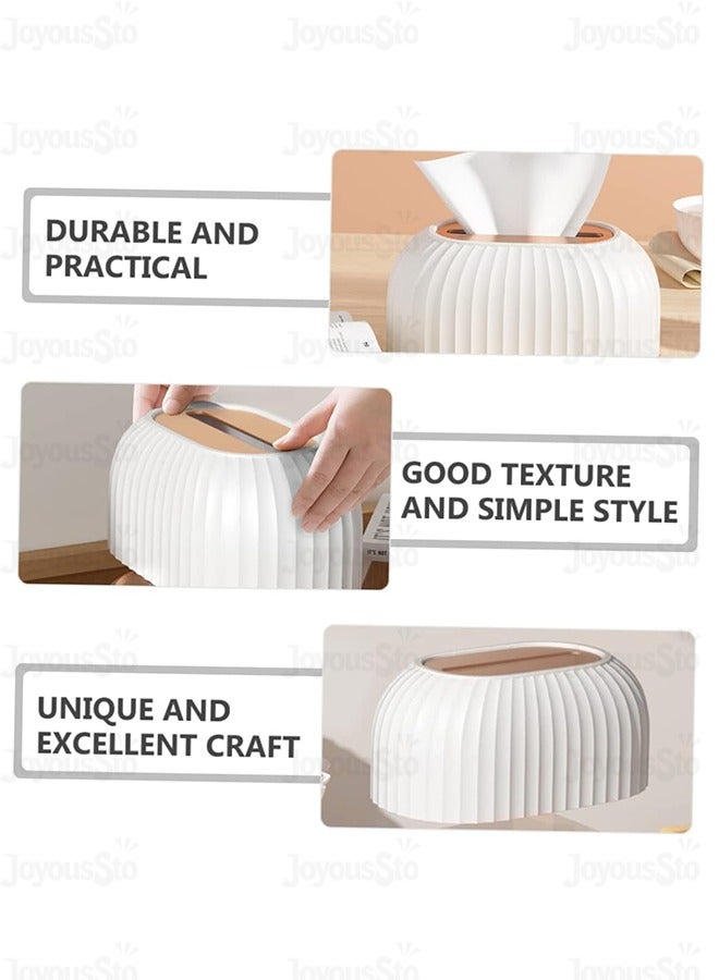 JoyousSto Tissue Box Cover Compact Tissue Storage Box for Easy Access Stylish Home for Office Car Restaurant Use Great Housewarming Present - Image 5